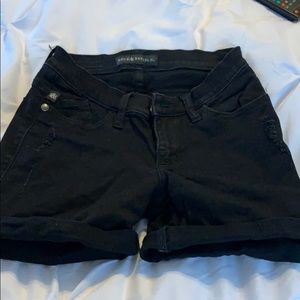 Black jean shorts